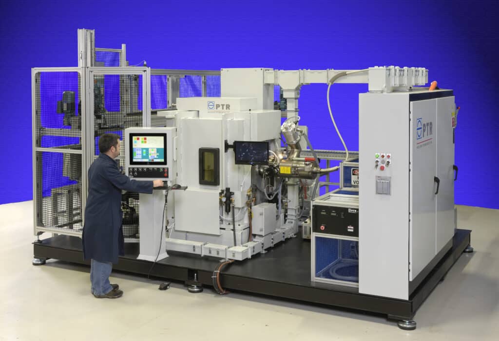PTR Partial Vacuum EB Welder with Worker