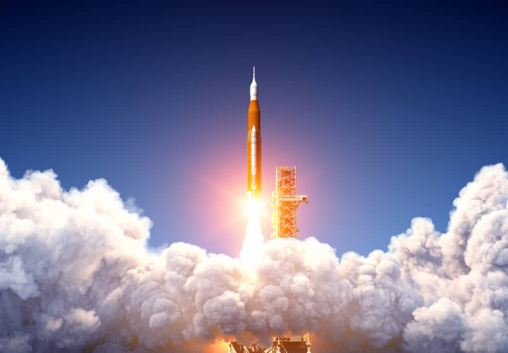 Big Heavy Rocket with EB Welded Components Space Launch