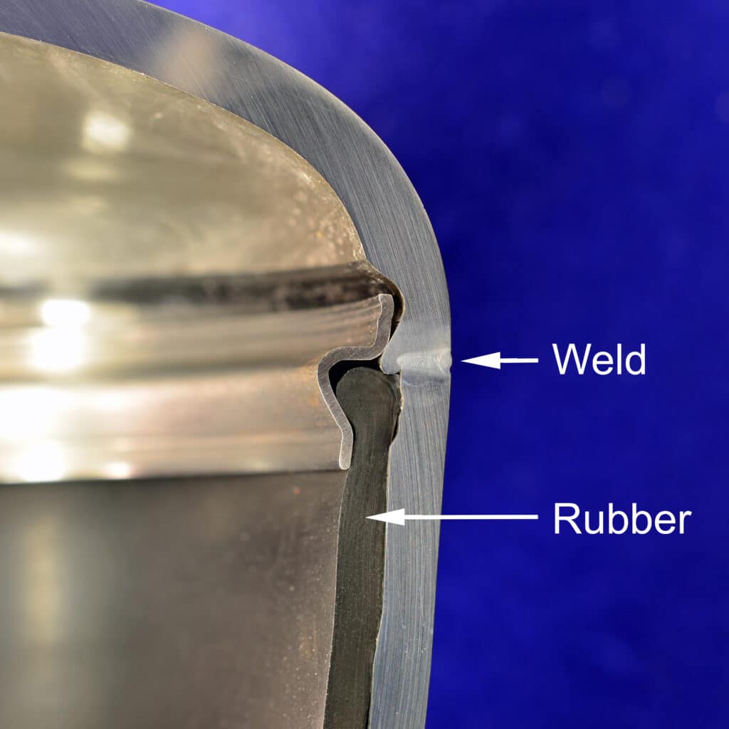 Hydraulic Accumulator Low Heat Input EB Weld